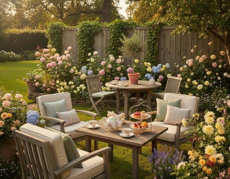 gezellige zithoek tuin