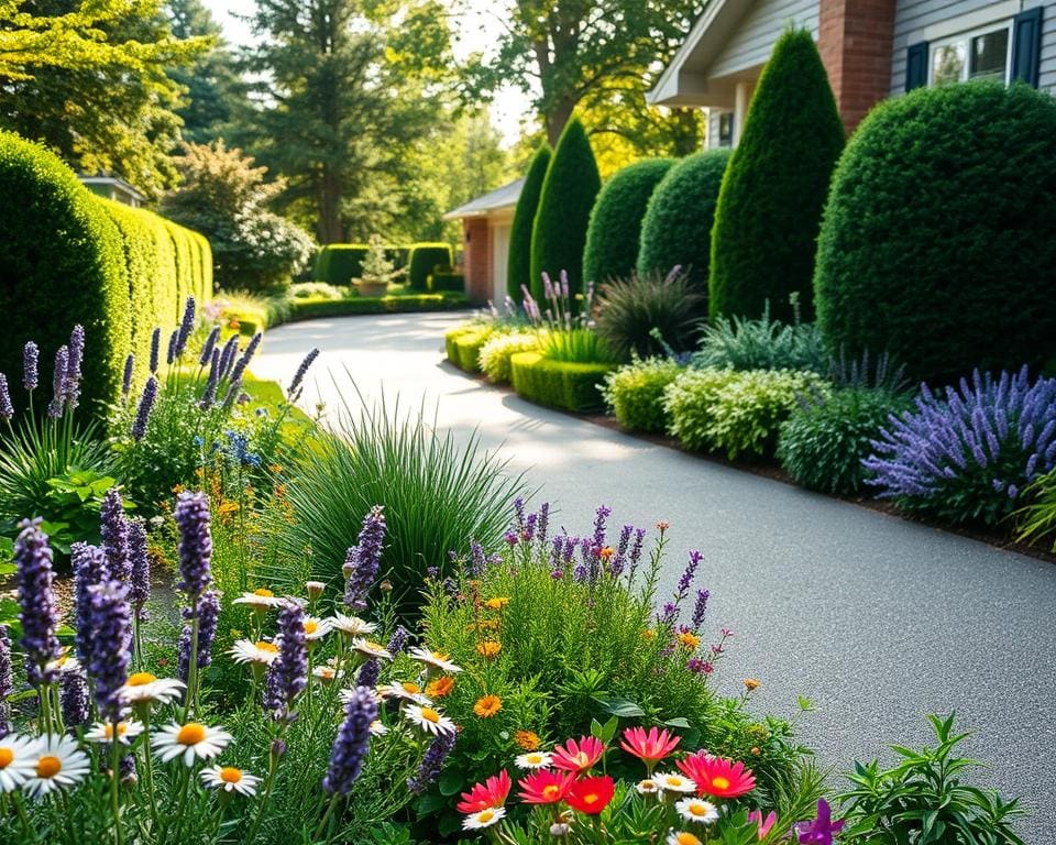 planten langs oprit