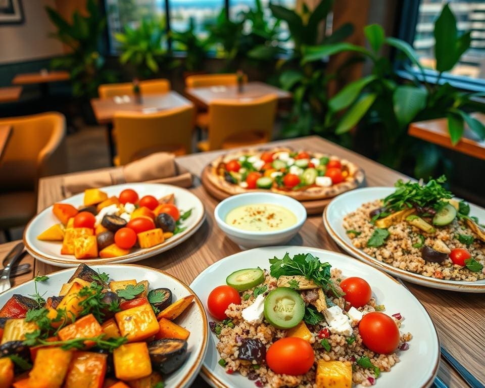 vegetarische restaurant gerechten