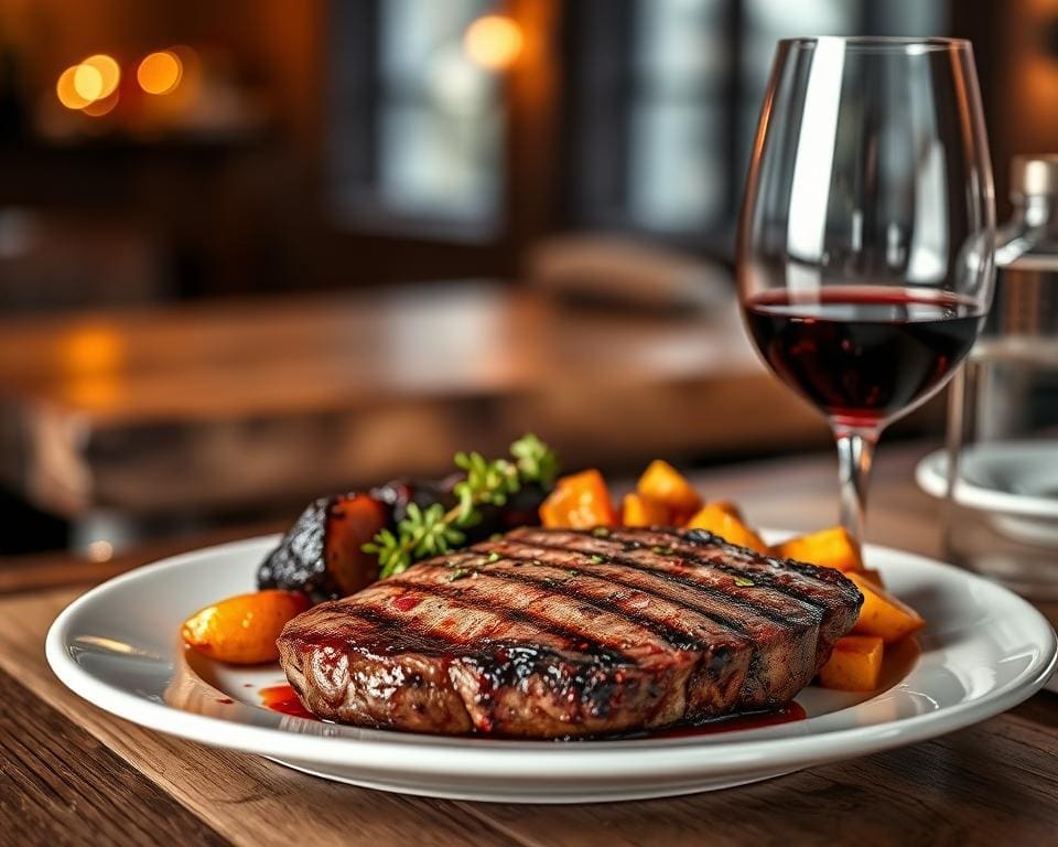 wijn bij steak