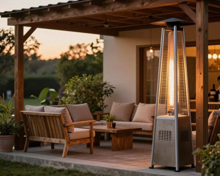 terrasverwarmer onder overkapping