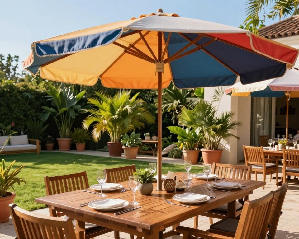 parasol voor eettafel